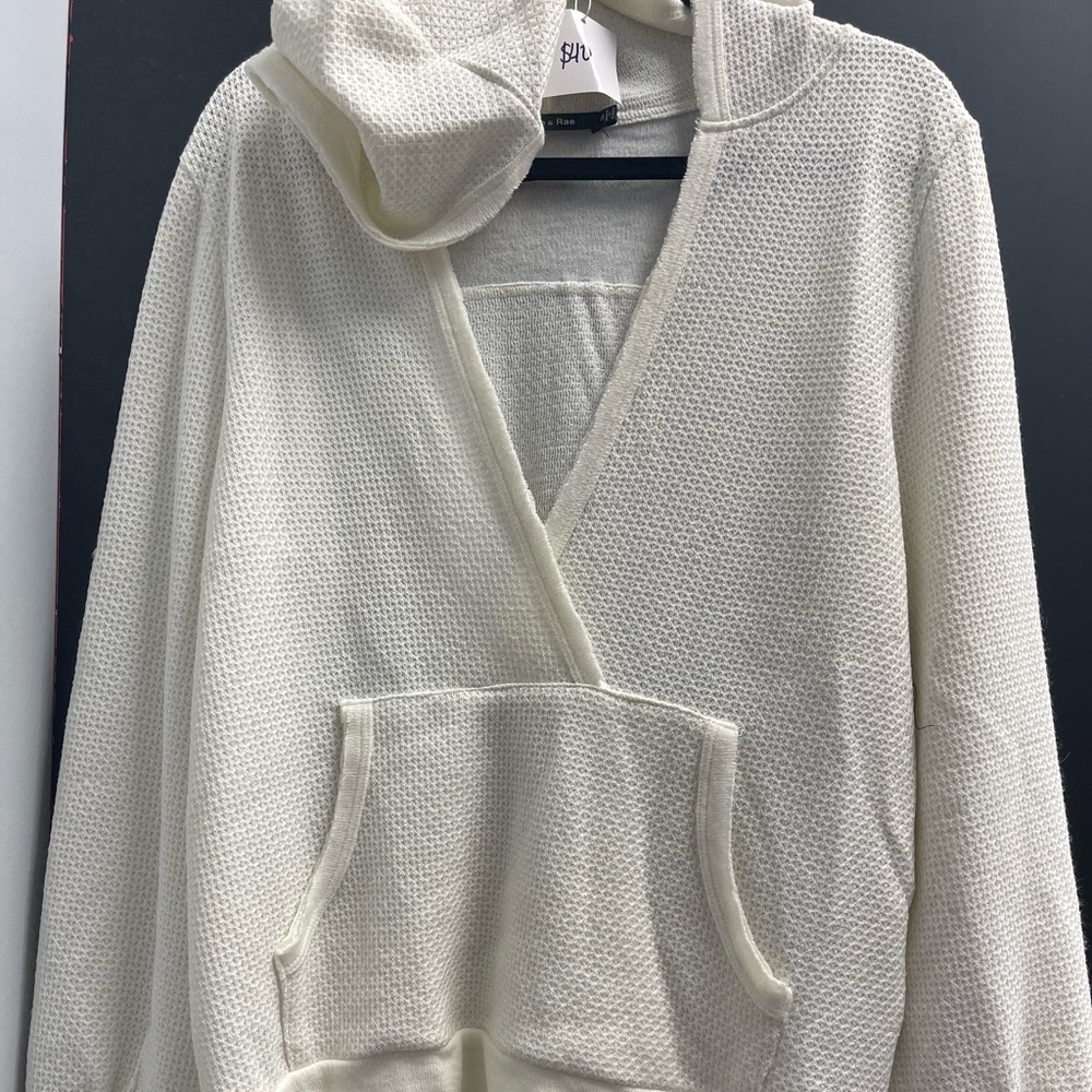 Deep V neck hoodie with kanga pocket